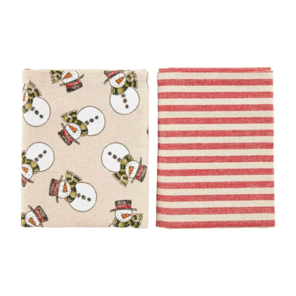 Mud Pie Snowman Christmas Towel Set/NWT